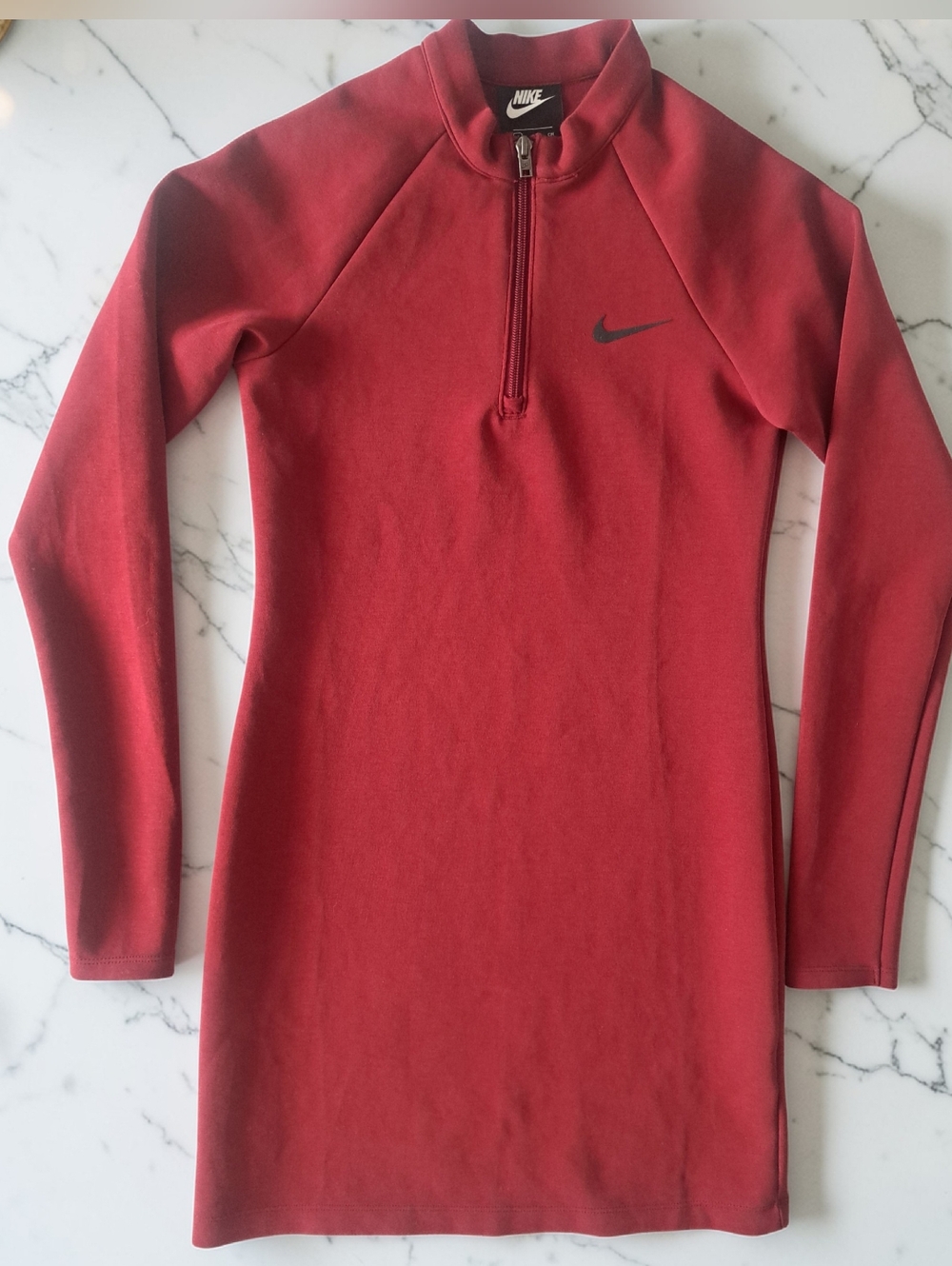 Nike Red Long Sleeve Mini Dress